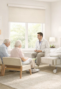 Window shade in a nursery with soft natural light