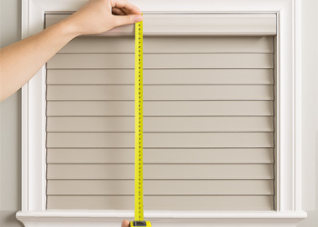photo of overall measurement of the blinds installed