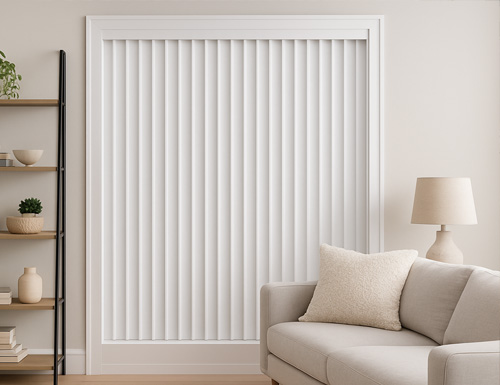 Textured Grain 3 1/2" Faux Wood Vertical Blinds