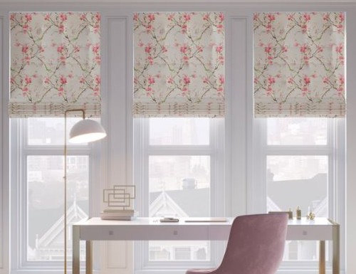 Floral Roman Shades