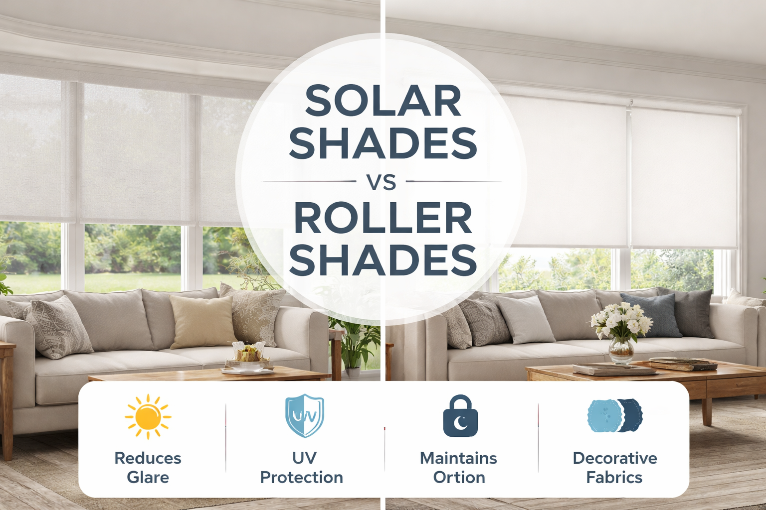Solar Shades vs Roller Shades: What’s the Difference? image