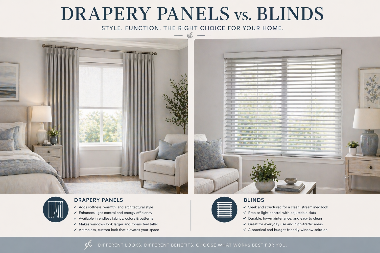 Drapery Panels vs Blinds: Which Is Better? image