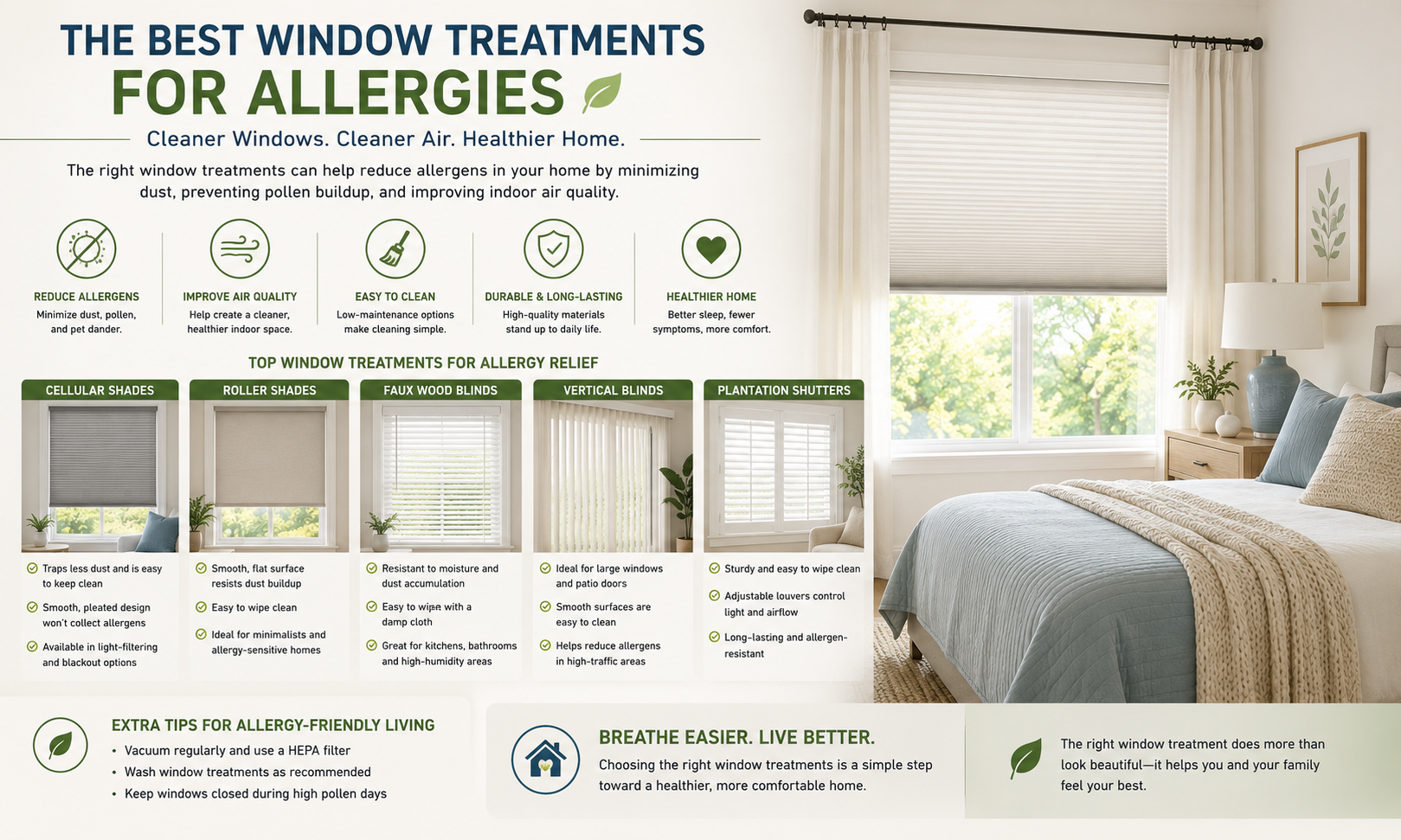 Best Window Treatments for Allergies image
